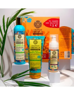 Set Capilar Rizos Definidos y Volumen con Oblepikha Orgánico (Champú + Gel + Mousse)