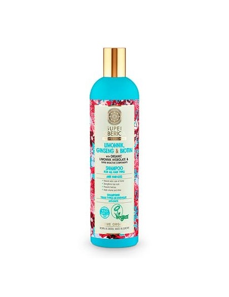 CHAMPÚ BIOTINA Y GINSENG PARA TODO TIPO DE CABELLOS 400ML