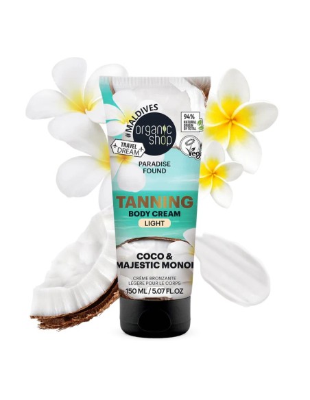 Crema autobronceadora corporal ligera. Coco & Majestic Monoi 150ml