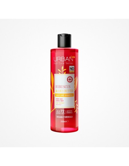 RIZOS DEFINIDOS · HIBISCO Y MANTECA DE KARITÉ· CHAMPÚ – SIN SULFATOS · 350 ML
